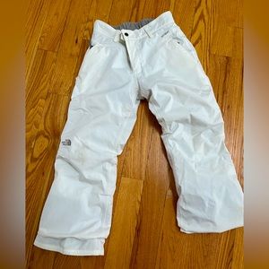 North Face snow pants white size 14-16 kids